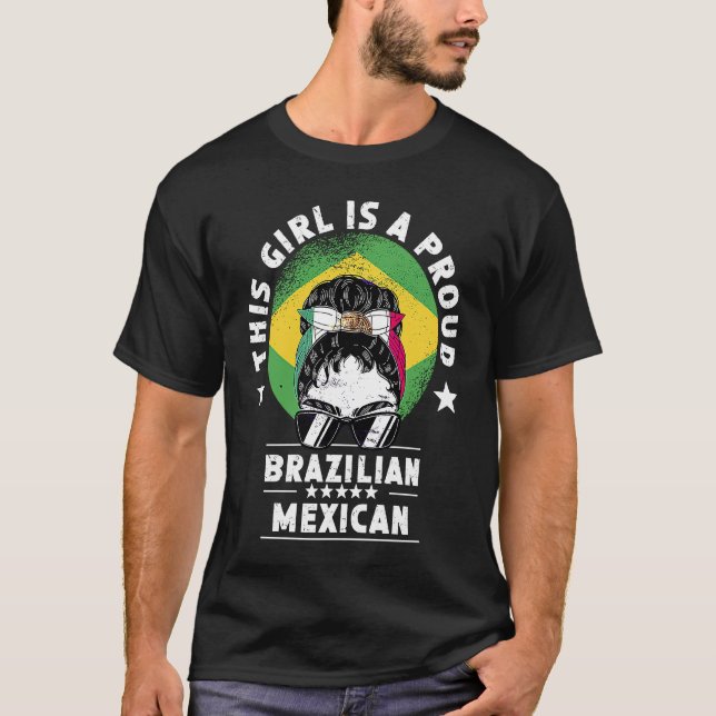 Camiseta Brasil Bandeira México cultiva orgulho cidadão fem (Frente)