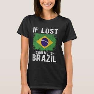 Camiseta Brasil Bandeira Souvenir - Se perdido me envie par