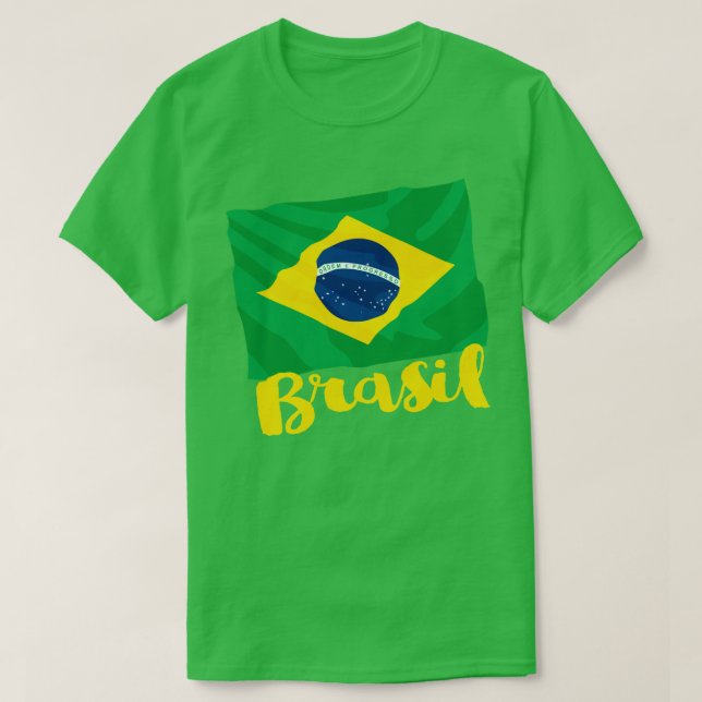 Camiseta Brasil Bandeira T-Shirt (Frente do Design)