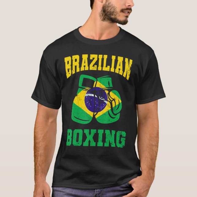 Camiseta Brasil: Boxas Luvas Orgulho Brasil Homens Mulheres (Frente)
