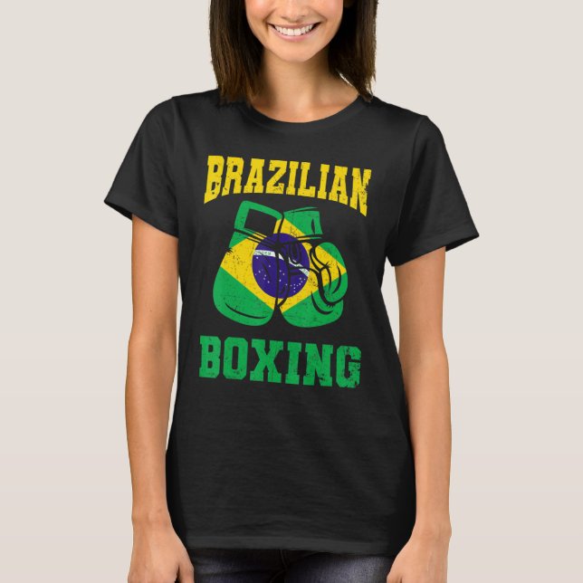 Camiseta Brasil: Boxas Luvas Orgulho Brasil Homens Mulheres (Frente)