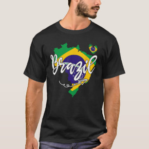 Camiseta Brasil: Brasil Map Cute Heart Brasil