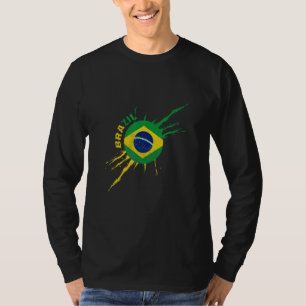 Camiseta BRASIL BRAZIL Bandeira Vintage Envelhecida BRASIL
