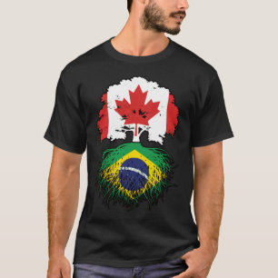 Camiseta Brasil: Canadá, Canadá, Bandeira das Raízes das Ár