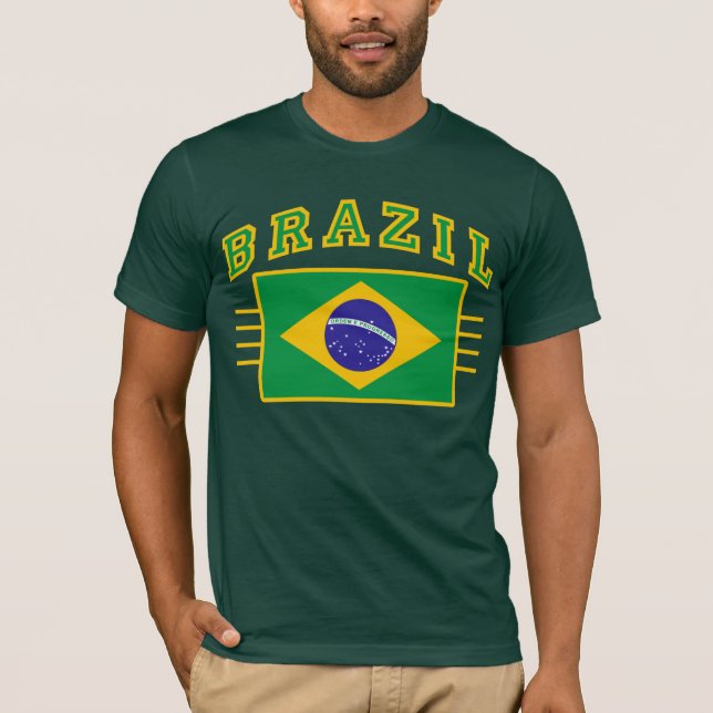 Camiseta Brasil com bandeira (Frente)