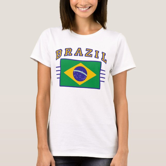 Camiseta Brasil com bandeira (Frente)