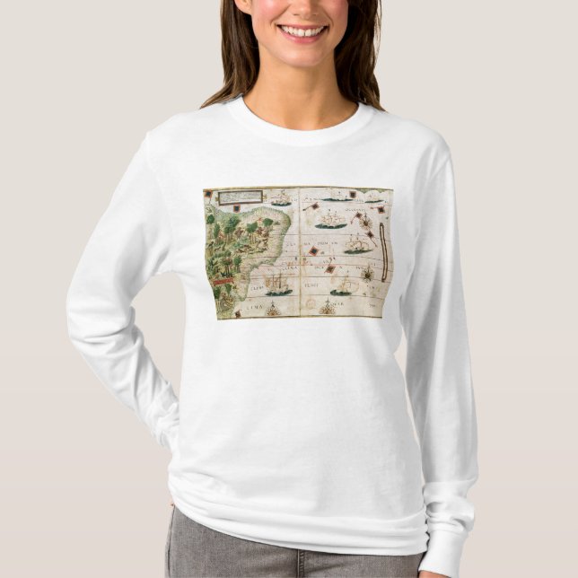 Camiseta Brasil de "do atlas Miller" por Pedro Reinel (Frente)