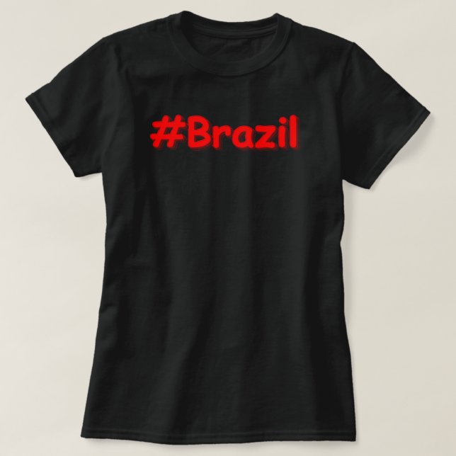 Camiseta "#Brasil" Design. Comprar Agora (Frente do Design)