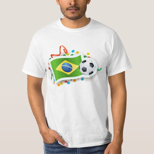 Camiseta Brasil, design de futebol (Frente)