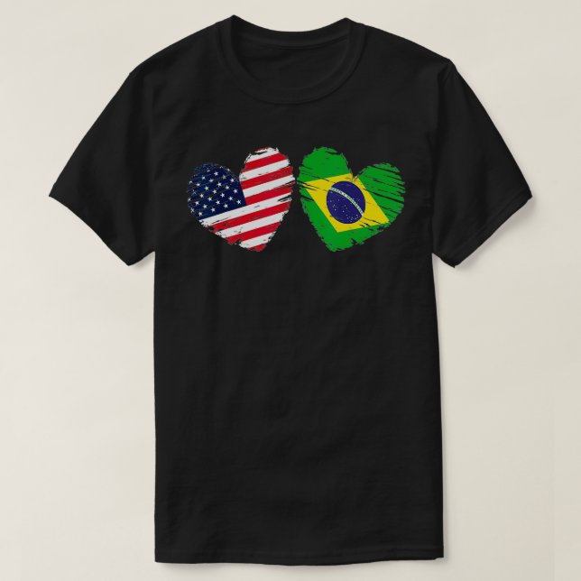 Camiseta Brasil Dia de os namorados de Sinalizador Brasil d (Frente do Design)