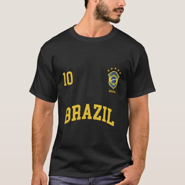Camiseta Brasil: Equipe Esportiva Número 10 Pavilhão Brasil (Frente)