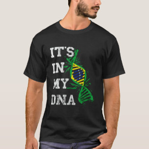 Camiseta Brasil Está No Meu DNA Molécula Brasileira Brasile
