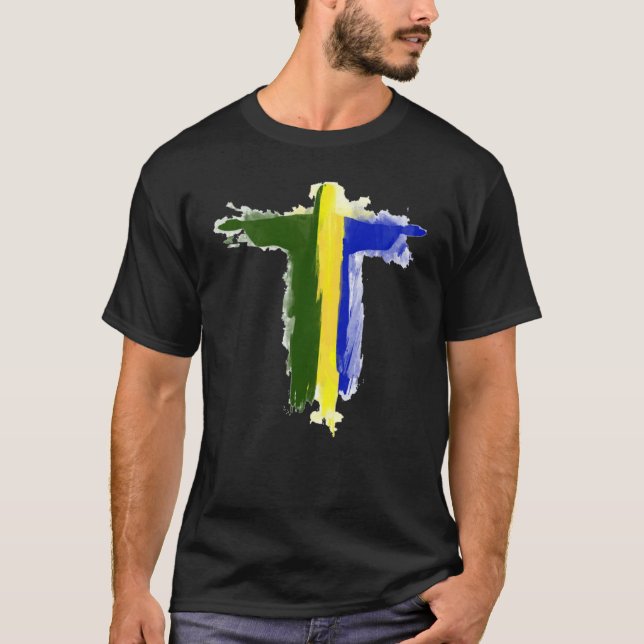 Camiseta Brasil: Estátua de Jesus Motif Cristo Redentor Rio (Frente)