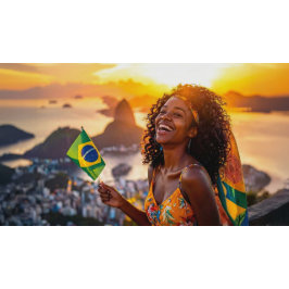 CAMISETA BRASIL - EU AMO O BRASIL