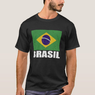 Camiseta Brasil Flag Grunge Vintage Souvenir Brasil