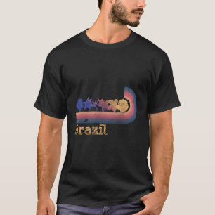 Camiseta Brasil: Flores Tropicais, Estilo de Anos 80 Surfar