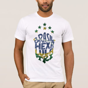 Camiseta Brasil Hexa Lula Tri world cup