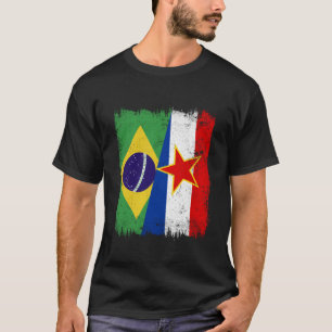 Camiseta Brasil Iugoslávia Meia Bandeira Brasileiro Iugosla