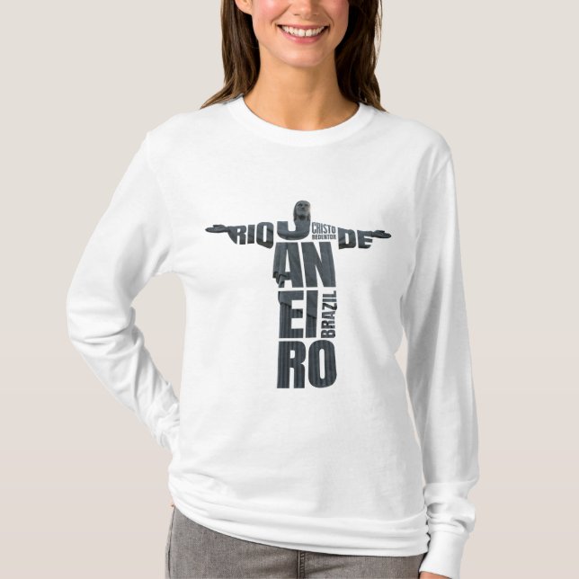 Camiseta Brasil Jesus Cristo Rio de Janeiro Cristo Souvenir (Frente)