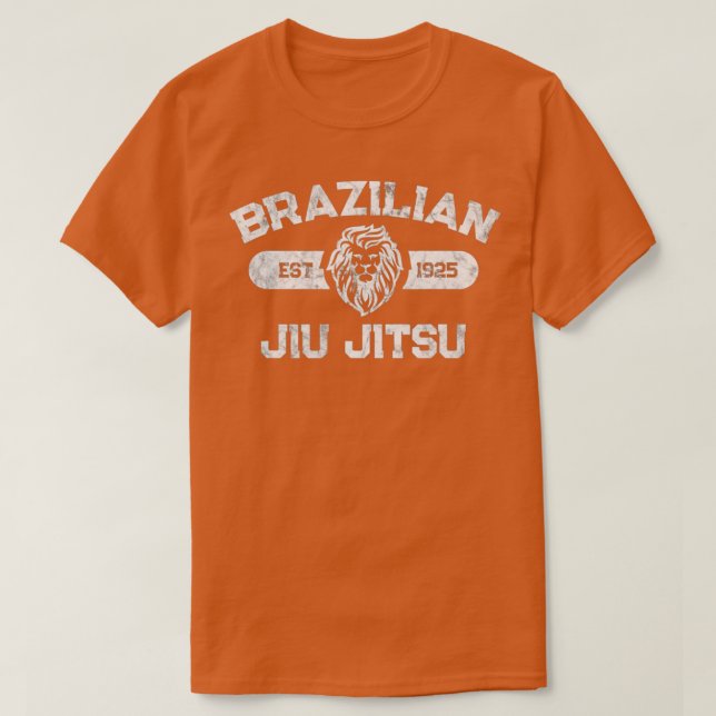 Camiseta Brasil Jiu Jitsu Criou A Luta Bjj Mma De 1925 (Frente do Design)