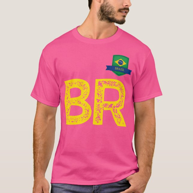 Camiseta Brasil - Letra Humana B e Letra R Brasil S (Frente)