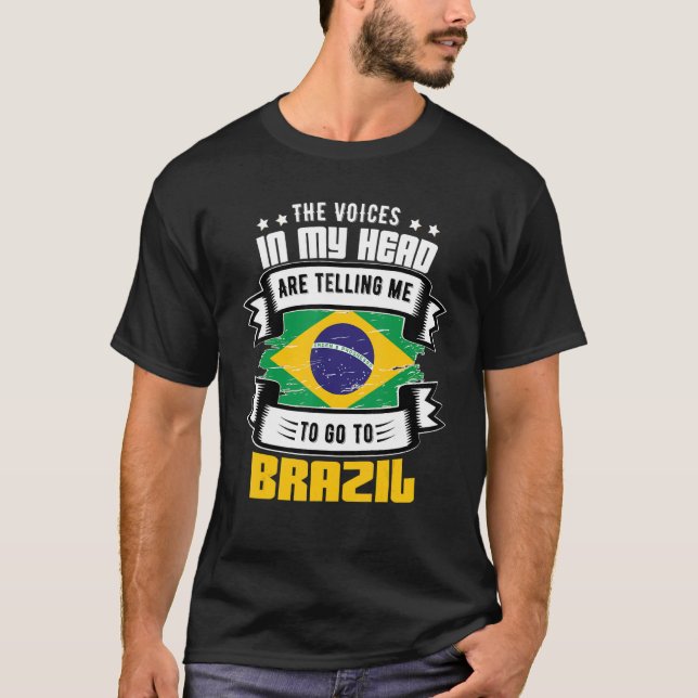Camiseta Brasil na minha cabeça (Frente)
