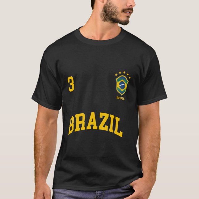 Camiseta Brasil Número 3: Esportes da Equipe Brasileira de  (Frente)