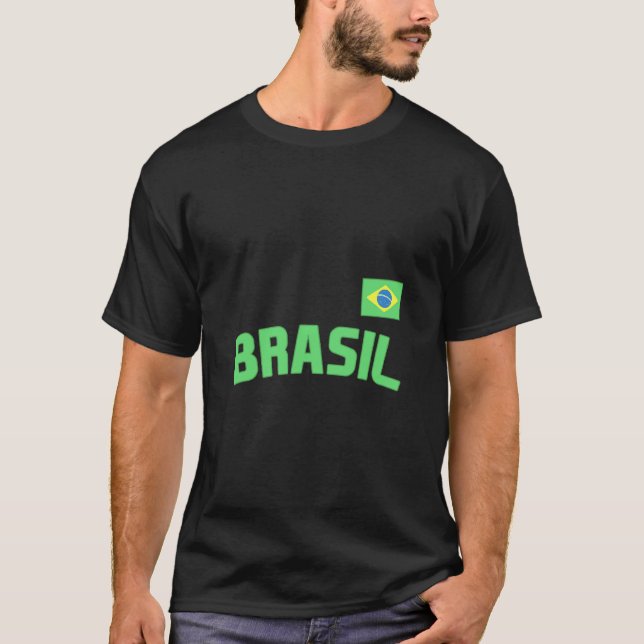 Camiseta Brasil Orgulho Brasil Bandeira Internacional C (Frente)