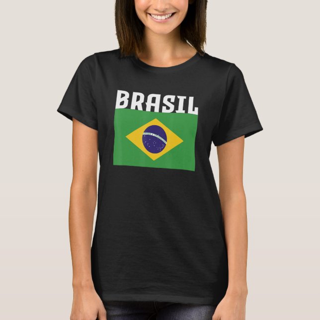 Camiseta Brasil: Orgulho da Bandeira Brasileira Origina Bra (Frente)