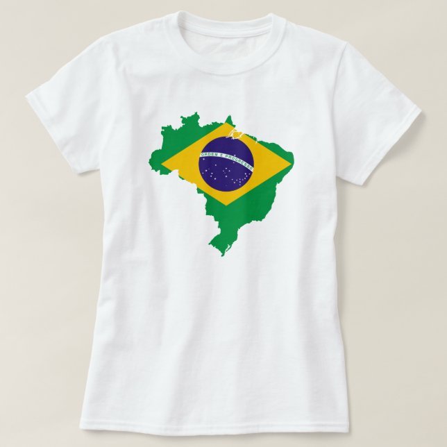 Camiseta Brasil para as senhoras 3 (Frente do Design)