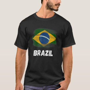 Camiseta Brasil Sinalizador do Orgulho de Bandeira Retro Br