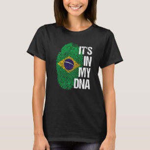 Camiseta Brasil Sinalizador Home Coração Raiz DNA Impressão