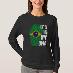 Camiseta Brasil Sinalizador Home Coração Raiz DNA Impressão