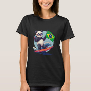 Camiseta Brasil Surfando Urso Panda Orgulho Brasileiro Bras