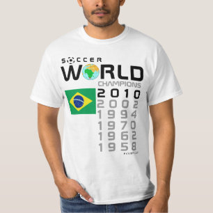 Camiseta Brasil t-shirt de 5 campeões do campeonato do