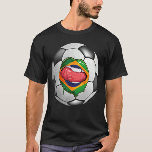 Camiseta Brasil: Ventilador brasileiro de futebol