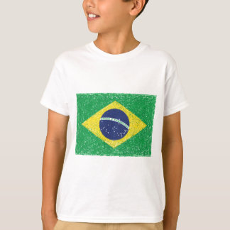Camiseta Brasileiro do *Hand-sketch* da bandeira de Brasil