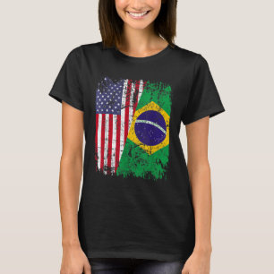 Camiseta BRASILEIRO ROOTS Half American Flag BRASIIL
