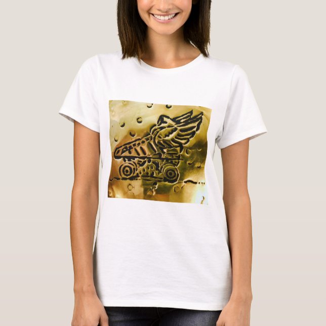 Camiseta Brass Winged Skate T-Shirt White (Frente)
