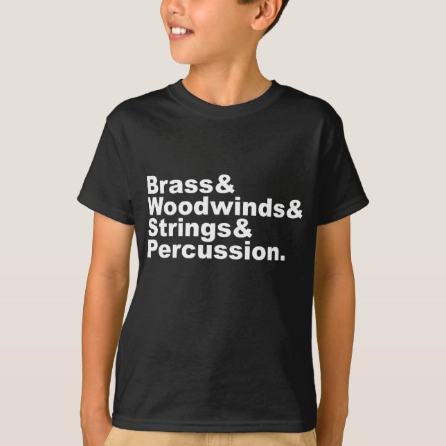 Camiseta Brass & Woodwinds & Strings & Percussion Orchestra (Frente)