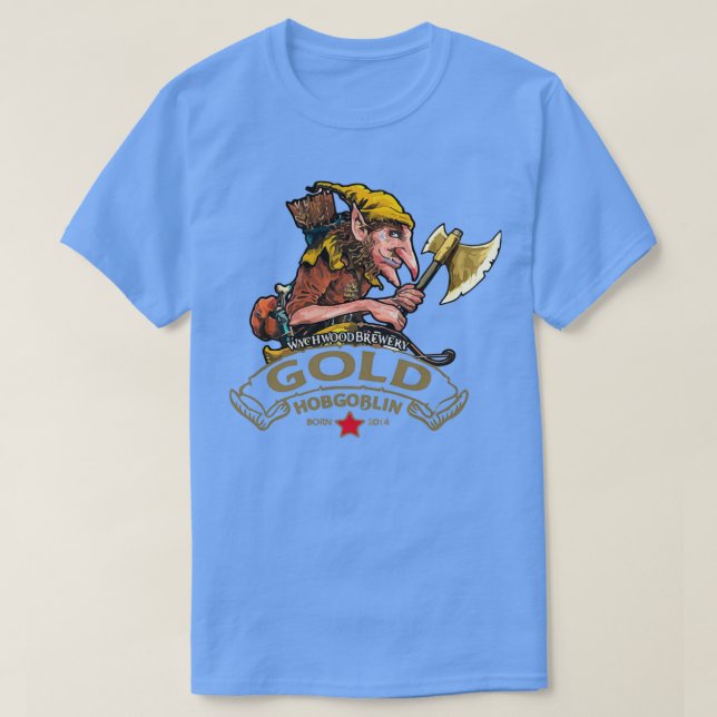Camiseta Brasserie Hobgoblin Dourado (Frente do Design)