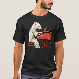 Camiseta Brat branco engraçado ama Piano Costume para Menin