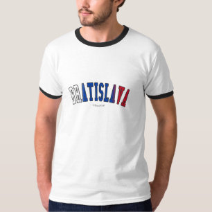 Camiseta Bratislava em cores da bandeira nacional de