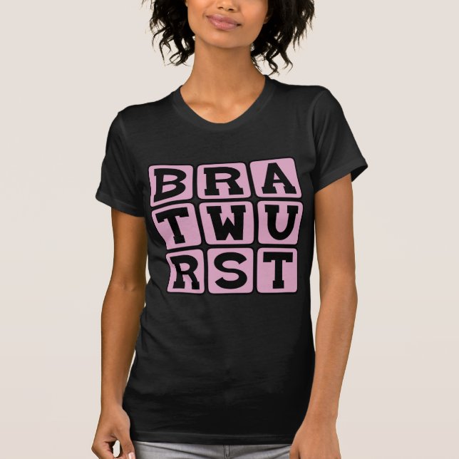 Camiseta Bratwurst, Salsicha Alemã (Frente)