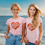 Camiseta Braut Und Team Braut Bachelorette Retro Herz<br><div class="desc">Braut Und Team Braut Bachelorette Retro Herz T-Shirt Node Bachelorette Retro Bride Tee Vintage Node Para Bride MaidTribe</div>