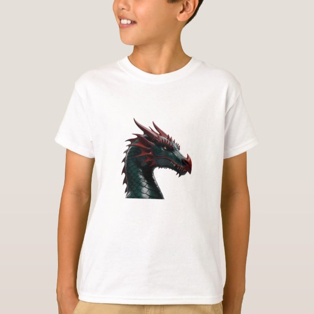 Camiseta Brave Dragon Hero – Kids T-Shirt Collection (Frente)