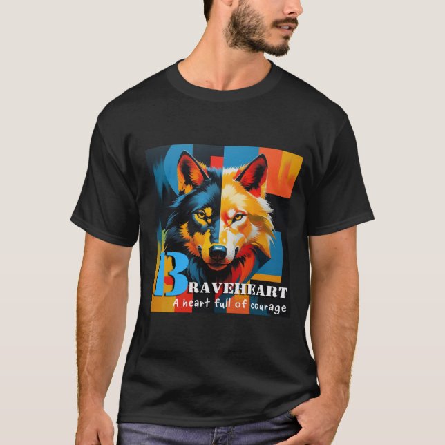Camiseta BraveHeart Wolf (Frente)