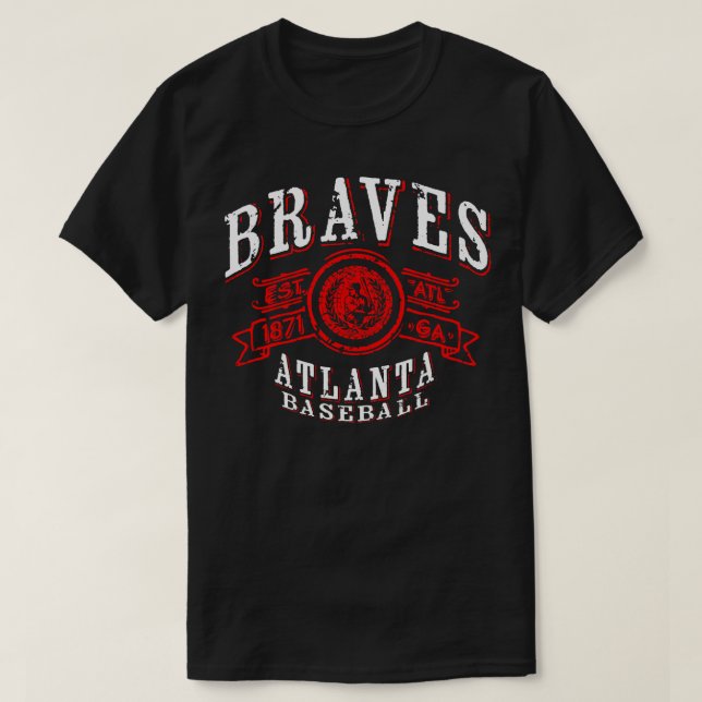 Camiseta Braves Vintage Baseball TSirt (Frente do Design)