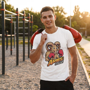 Camiseta Bravo Carneiro de Áries Lutador "Sempre Pronto par