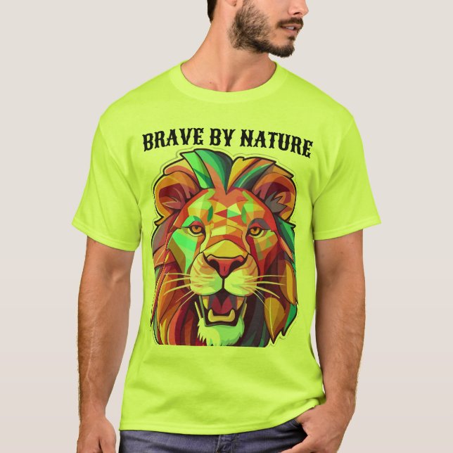 Camiseta Bravo por Natureza - Lion Instinct Tee (Frente)